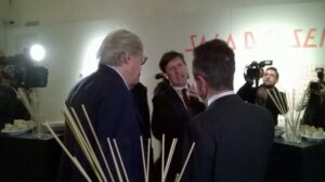 Vittorio Sgarbi, Dario Nardella e Leonardo Opali al Museo del 900